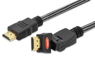 EDNET Kabel HDMI 2.0 obrotowy HQ 2m