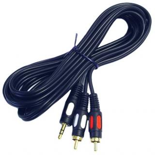 Kabel Mini Jack - 2*Cinch 1,5m Gold