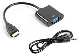 Lanberg Konwerter HDMI-VGA+audio LB17