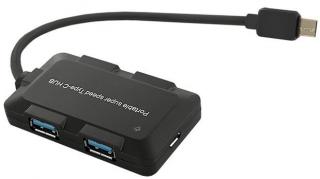 Qoltec HUB USB 3.1 typ-C/4 porty USB 3.0