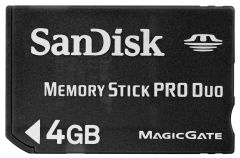 Sandisk Karta pamięci MemoryStick Pro Duo 4GB