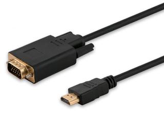 Savio Przewód/adapter HDMI-VGA CL-103