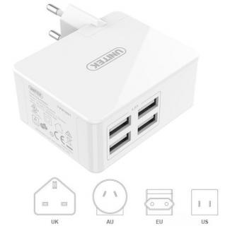 Unitek Ładowarka 4 x USB z adapterami Y-PW10001