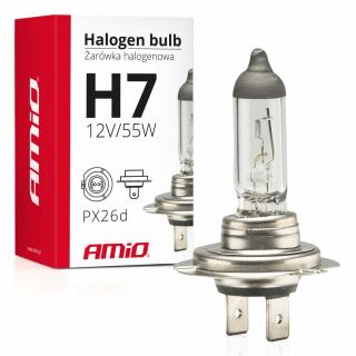 Żarówka halogenowa H7 12V 55W filtr UV (E4) AMIO-01156