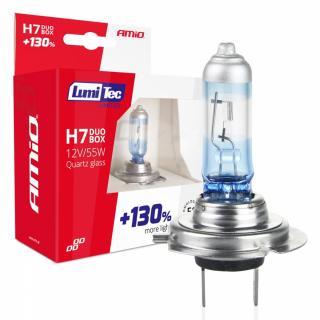 Żarówki halogenowe H7 12V 55W LumiTec LIMITED +130% DUO AMIO-01406