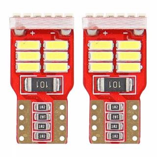 Żarówki LED CANBUS 18SMD 4014 T10e W5W White 12V AMIO-01286