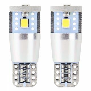 Żarówki LED CANBUS 3SMD 2835 T10e W5W ALU White 12V 24V AMIO-01637