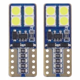 Żarówki LED CANBUS 8SMD 2835 T10e W5W White 12V 24V AMIO-01635