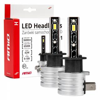Żarówki samochodowe LED H-mini H1 AMIO-03329