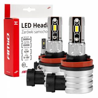 Żarówki samochodowe LED H-mini H8 H9 H11 AMiO-03333