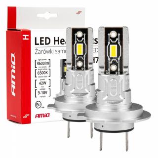 Żarówki samochodowe LED seria H-mini H7 H18 6500K Canbus AMIO-03332