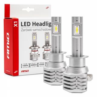 Żarówki samochodowe LED seria X1 H1 6500K Canbus AMIO-02963