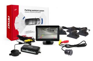 Zestaw czujników parkowania TFT01 4,3" z kamerą HD-307-IR 4 sensory czarne Truck