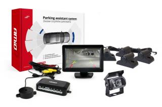 Zestaw czujników parkowania TFT01 4,3" z kamerą HD-501-IR 4 sensory czarne Truck