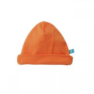 Bawełniana czapeczka dla niemowląt pomarańczowa