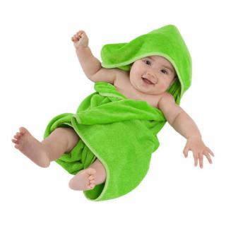 Ręcznik kąpielowy z kapturkiem zielony