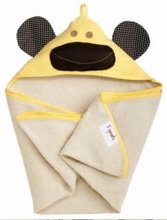 Ręcznik z kapturkiem - żółta małpka