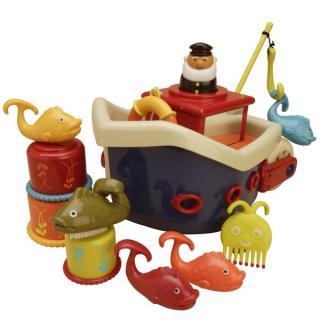 Zestaw do kąpieli - statek z mnóstwem zabawek