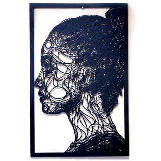 Dekoracja ścienna do salonu | portret kobiety| Line Art | 86 x 55 cm - DARMET