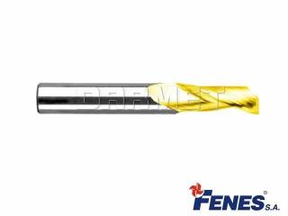 Frez trzpieniowy do aluminium 6 x 20 x 57 mm | 1 ostrze | NFPJ | HSS-E, TiN Golden Line – FENES 0641-520-105-520