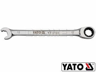 Klucz płasko-oczkowy z grzechotką SPLINE i przegubem, 12MM - YATO (YT-0159)