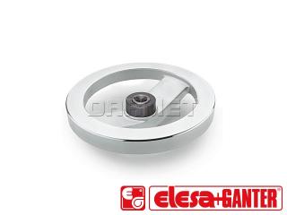 Koło ręczne aluminiowe pokrętło blokujące ze sprzęgłem GN 322.5 łożysko igiełkowe - ELESA+GANTER