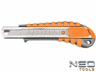Nóż z ostrzem łamanym, metalowy korpus, szerokość ostrza: 18MM - NEO TOOLS (63-011)
