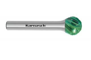 Pilnik obrotowy kulisty KUD HP-3 PRO z węglika | z powłoką GREEN-TEC | frez do metalu 7 x 8 mm | chwyt 6 mm - KARNASCH 116093020