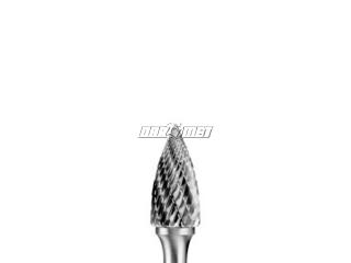 Pilnik obrotowy łukowy ostry SPG, frez do metalu VHM - 6 x 16 mm Hard Line - G061606-DZM-HR