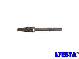 Pilnik obrotowy stożkowy z czołem kulistym KEL | frez do metalu | 10MM x 20MM | chwyt 6MM | długość 65MM - FESTA Standard