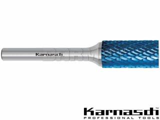 Pilnik obrotowy walcowo-czołowy ZYB z powłoką Blue-Tec, frez do metalu - 8 x 20MM, długość 65MM, chwyt 6MM - KARNASCH (115011-075)