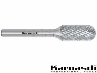 Pilnik obrotowy walcowy z czołem kulistym WRC, frez do metalu - 10 x 25MM, długość 70MM, chwyt 6MM - KARNASCH (113021-095)