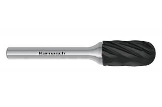 Pilnik obrotowy walcowy z czołem kulistym WRC HP-7 z węglika | z powłoką BLACK-TEC | frez do aluminium 14 x 3 mm | chwyt 3 mm - KARNASCH 115025025