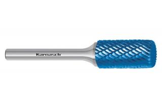 Pilnik obrotowy walcowy ZYA HP-3 z węglika | z powłoką BLUE-TEC | frez do metalu 18 x 6 mm | chwyt 6 mm - KARNASCH 116010010