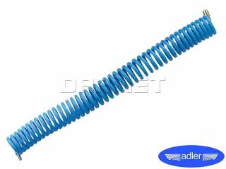 Poliuretanowy, spiralny przewód ze złączkami 10 mm x 6,5 mm, długość: 10 m - ADLER (0140.87)