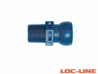 Segment z gwintem zewnętrznym BSPT 3/8", system 1/2" - LOC-LINE (59876.1)