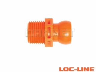 Segment z gwintem zewnętrznym NPT 1/2", system 1/2" - LOC-LINE (59865.1)