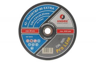 Tarcza wypukła do cięcia PRO-LINE | wersja EXTRA | typ 42 | 230 x 2 x 22,2 mm | 95A 36T - ANDRE 010063