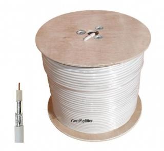 Kabel koncentryczny RG6 Tri Shield FBF biały TriShield