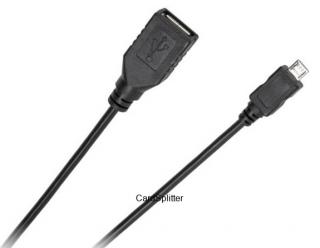 Kabel USB - micro USB gniazdo-wtyk 0.2m Standard (KPO3966-0.2)