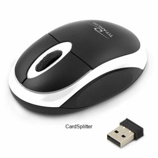 Mysz bezprzewodowa 2.4GHz USB 3D VULTURE czarno-biała