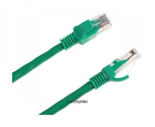 Patchcord kabel UTP kat. 5e wtyk - wtyk 10m zielony INTEX (KOM0136)