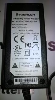 SagemCom Polsat Oryginalny Switching Power Adapter MSP-Z3800IC12.0-48W