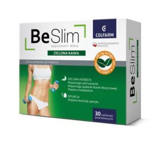 Be Slim - zielona kawa w tabletkach Colfarm - 30 tabl.