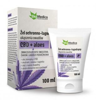 EkaMedica Żel ochronno-łagodzący ukąszenia owadów CBD + aloes - 200ml