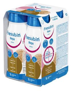 Fresubin hepa DRINK - cappuccino - Dieta wysokokaloryczna, niewydolność wątroby (1,3 kcal/ml) - opak. 4x 200ml!