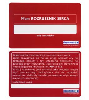 Karta informacyjna Mam ROZRUSZNIK SERCA