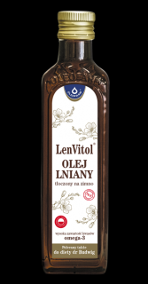 LenVitol - olej lniany tłoczony na zimno - 250 ml