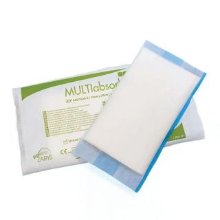 MULTIabsorb S kompresy wysokochłonne włókninowo-celulozowe, jałowe 10x10cm 25 szt.