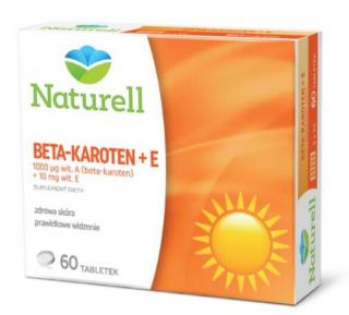 Naturell Beta-karoten + wit. E - ochrona skóry przed promieniowaniem UV 60 tabl.
